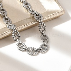 Bracelets à maillons ovales en acier inoxydable 304 pour hommes et femmes&nbsp;BJEW-D042-47P