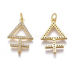 Pendentifs en laiton zircon cubique transparent&nbsp;ZIRC-Z008-25