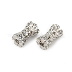Fermoirs à vis en laiton micro pavé de zircones cubiques transparentes&nbsp;KK-H202-09A-P