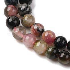 Hebras de cuentas de turmalina multicolor natural&nbsp;G-K402-A01-4mm