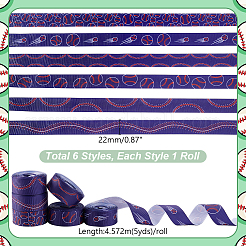 6 Stil Baseball-Thema Polyesterband&nbsp;OCOR-GA0001-97