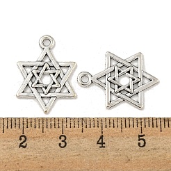 Tibetano Magen lega di stile pendenti della stella di david&nbsp;TIBEP-Q043-043-RS