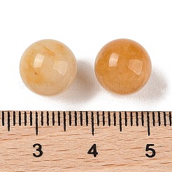Natürliche Topas-Jade-Kugelperlen ohne Loch&nbsp;G-K353-04A-17