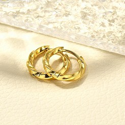 Orecchini a cerchio in acciaio inossidabile 304 per donna&nbsp;EJEW-M068-14G-03