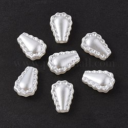 Perles d'imitation perles en plastique ABS, larme, blanc, 17x12x5.5mm, Trou: 1.8mm, environ 755 pcs/500 g