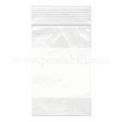 Почтовый замок сумки, закрывающиеся мешки с верхним уплотнением, прозрачные, прозрачные, 10x15 мм, односторонняя толщина: 3.9 мил (0.1 мм)