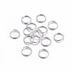 Anneaux de jonction en 304 acier inoxydable, anneaux de jonction ouverts, couleur argentée, 24 jauge, 4x0.5mm, diamètre intérieur: 3 mm