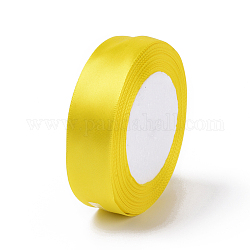 DIY Craft Hair Accessories Satin Ribbon, Yellow, about 1 inch(25mm) wide, 25yards/roll(22.86m/roll)