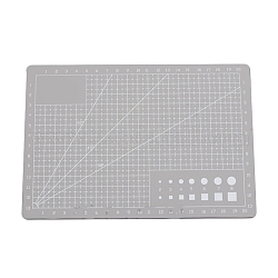 A4 Plastic Cutting Mat, Cutting Board, for Craft Art, Rectangle, Light Grey, 21x29.7cm