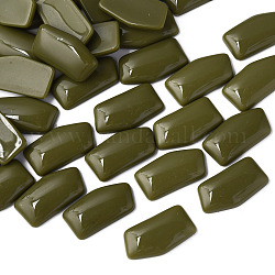 Cabochons opaques en acrylique, pépites, vert olive foncé, 27x14.5x5mm, environ 300 pcs/500 g