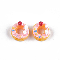 Harz Cabochons, Donut, Imitation Lebensmittel, rosa, 14x8 mm