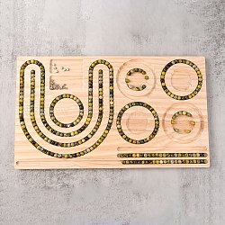 Tabletts für Perlenbretter aus Kiefernholz, Perlenschmuck-Organizer-Fach, Armband Halskette Perlenbrett, Rechteck, Navajo weiß, 26x46x1.5 cm