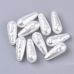 Perles d'imitation perles en plastique ABS, larme, blanc crème, 19.5x8mm, Trou: 1.4mm, environ 880 pcs/500 g
