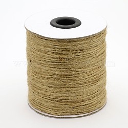 Джутовый шнур, джутовая нить, джутовый шпагат, 2-слойные, для изготовления ювелирных изделий, Перу, 1 мм, около 218.72 ярда (200 м) / рулон, 4 рулонов / мешок