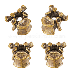 ARRICRAFT Brass Beads, Bone, Antique Bronze, 20x18x13mm, Hole: 6mm, 4pcs/box