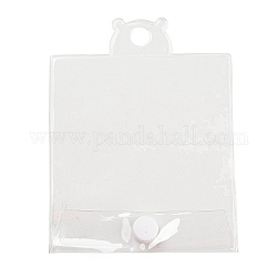 Sacs à boutons en plastique transparents, sacs d'emballage refermables, rectangle, clair, 12.2~14.5x9.2x0.03 cm, épaisseur unilatérale : 6.3 mil (0.16 mm)