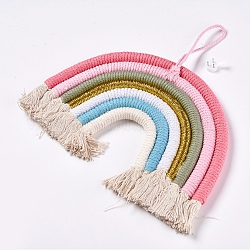 Rainbow Wall Decoration, Woven Wall Hanging, for Nursery and Home Decoration, Colorful, 17x25x1.4cm
