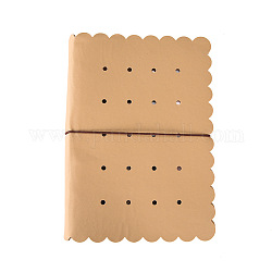 A5 PVC Photo Album with Imitation Leather Cookies-Shaped Cover, Rectangle, BurlyWood, 25x18.3cm, pocket: 65x210mm, 2 pockets/page, 4 pockets/sheet, 25 sheets/book