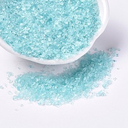 COE 85 Medium Size Fusible Glass Fine Frit, for DIY Creative Fused Glass Art Pieces, Pale Turquoise, 1.2~2.7mm, about 30g/bag