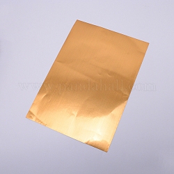 Adhesivo láser autoadhesivo impermeable a4, con adhesivo en la espalda, para papel artesanal de tarjetas de diy, Rectángulo, oro, 29.7x21x0.02 cm