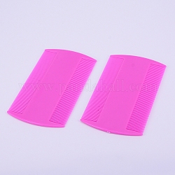 Doppelseitige Haustierkämme aus Kunststoff, Feinzahnige Haarkämme für die Tierpflege von Katzen und Hunden, neon rosa , 88x51x2.5 mm