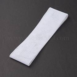 Rubans de maille déco en polyester, tissu de tulle pour la confection de vêtements, blanc, 3 pouce (75 mm)
