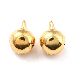 Encantos de campana de 304 acero inoxidable, real 18k chapado en oro, 13x10x9.5mm, agujero: 1.8 mm