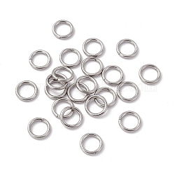 304 Edelstahl Ringe springen, offene Ringe springen, Runde, Edelstahl Farbe, 10x1.5 mm, Innendurchmesser: 7.3 mm