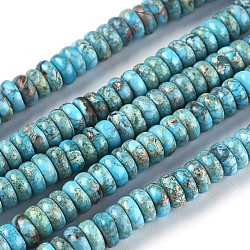 Brins de perles de jaspe impérial naturel, perles heishi, Plat rond / disque, 6x3mm, Trou: 1mm, Environ 141~143 pcs/chapelet, 15.6~15.9 pouce (39.7~40.5 cm)