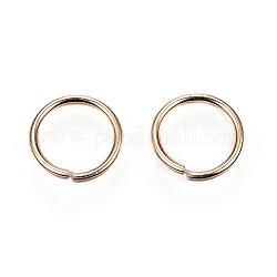 304 anelli di salto in acciaio inox, anelli di salto aperti, oro, 10x1.2mm, diametro interno: 7.6mm