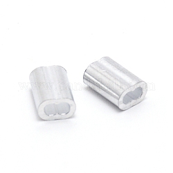 6063 ciondoli per diapositive in alluminio / perline scorrevoli, per fare braccialetti con cordoncino di cuoio, platino, 9x6x4mm, Foro: 1.6x4 mm