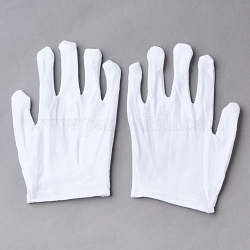 Хлопчатобумажные перчатки, серебряные инспекционные перчатки, белые, 170x115 мм, 12 пар / мешок