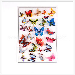 Adesivi di riempimento (nessun adesivo sul retro), per resina uv, fabbricazione di gioielli in resina epossidica, farfalla, colore misto, 15x10cm