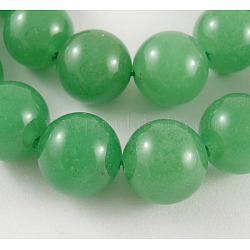 16 inch Round Gemstone Strands, Green Aventurine, Bead: 20mm in diameter, hole:1.0mm. about 20pcs/strand