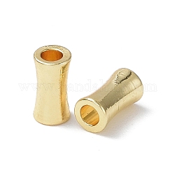 Perline in ottone, bastone di bambù, vero placcato oro 18k, 6x3mm, Foro: 1.6 mm