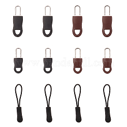 Reißverschlussanhänger aus Kunststoff, Reißverschlusslasche für Bekleidungszubehör, mit Kunststoff-Reißverschluss mit Riemen, Schwarz, 118x72x35 mm