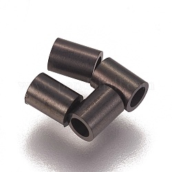 Perles de tube en 304 acier inoxydable, électrophorèse noir, 4x3mm, Trou: 2mm