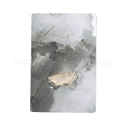 Tarjetas de exhibición de joyería de papel de cartón estampado en caliente, para colgar pendientes y collar, Rectángulo, gris, 9x6x0.04 cm, agujero: 1.6 mm