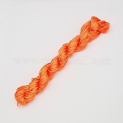 Nylon Thread, Nylon Jewelry Cord for Custom Woven Bracelets Making, Orange Red, 1mm, about 26.24 yards(24m)/bundle, 10bundles/bag, about 262.46 yards(240m)/bag