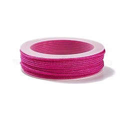 Плетеные нити нейлона, окрашенные, завязывая шнур, для китайского вязания, ремесла и изготовление ювелирных изделий, фиолетовые, 1.5 мм, около 13.12 ярда (12 м) / рулон