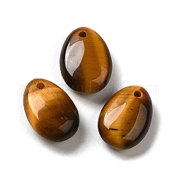 Breloques naturels de larme d’oeil de tigre, pour la fabrication de colliers pendentifs, 14x10x6mm, Trou: 1mm