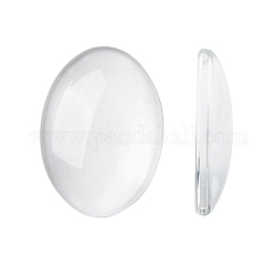 Transparent Glass Cabochons, Clear Glass Oval Cabochon for Cameo Photo Pendant Craft Jewelry Making, Clear, 25x18x5mm