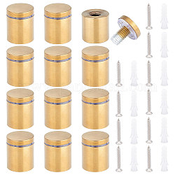 UNICRAFTALE 12 Sets Glass Standoff Screws 304 Stainless Steel Standoff Mounting Screws 30x25mm Wall Sign Standoff Mounting Hardware for Hanging Picture Frame Glass Posters Mirrors