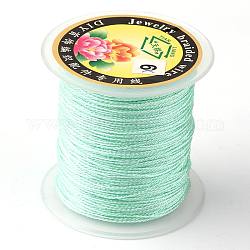 丸いメタリック糸  刺しゅう糸  9プライ  ライトシアン  0.8mm  約65.61ヤード（60m）/ロール