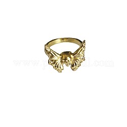 Кольцо на палец с черепом и бабочкой из сплава, хэллоуин массивное кольцо для мужчин и женщин, золотые, размер США 8 (18.1 мм)