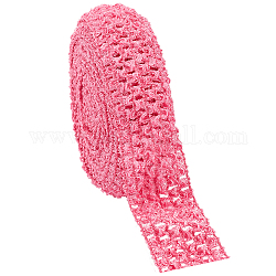 Nastri in poliestere, fascia elastica all'uncinetto, per fasce per neonati, roso, 42mm