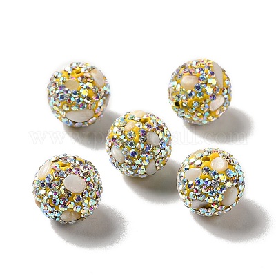 Polymer Ton Strass Perlen&nbsp;RGLA-D050-02C-1