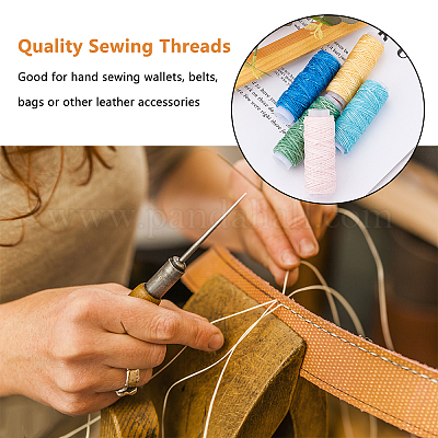 0.8mm hand-sewn leather waxed thread,high strength