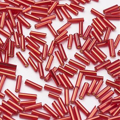 Abalorios de vidrio bugle&nbsp;SEED-E001-12mm-25-1