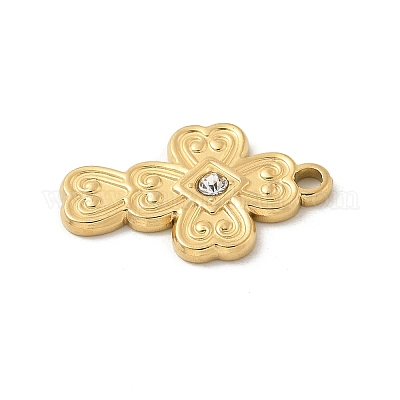 Pendentifs en strass en acier inoxydable 304&nbsp;STAS-I322-35G-01-1